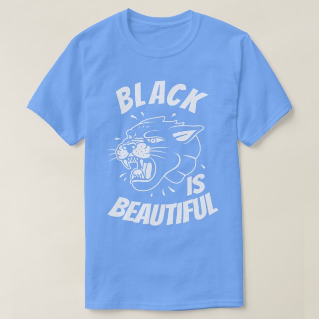 Camiseta Preto É Bonito Pantera Preto (Frente do Design)