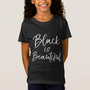 Camiseta Preto é bonito para bebês, Criança Bonita Preta Se