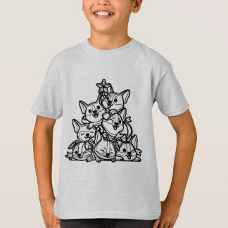 Camiseta PRETO E BRANCO #04 - Árvore Corgi