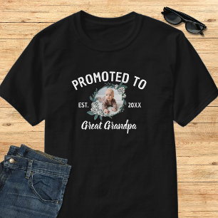 Camiseta Preto e Branco 1 Foto Promovido a Bisavô