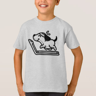 Camiseta PRETO E BRANCO #57 - Um cão no ginásio