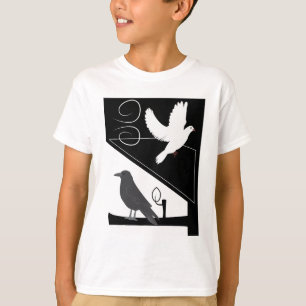 Camiseta Preto e Branco_Corvo e Pomba