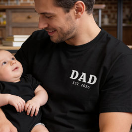 Camiseta Preto E Branco Pai Ousado Estabelecido