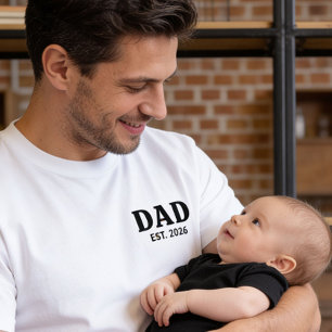 Camiseta Preto E Branco Pai Ousado Estabelecido