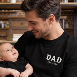 Camiseta Preto E Branco Pai Ousado Estabelecido