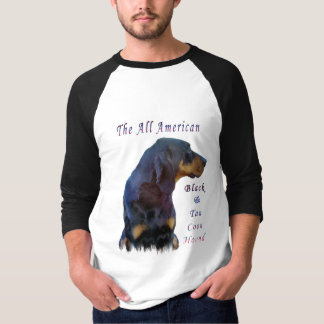 Camiseta Preto e Coonhound de Tan
