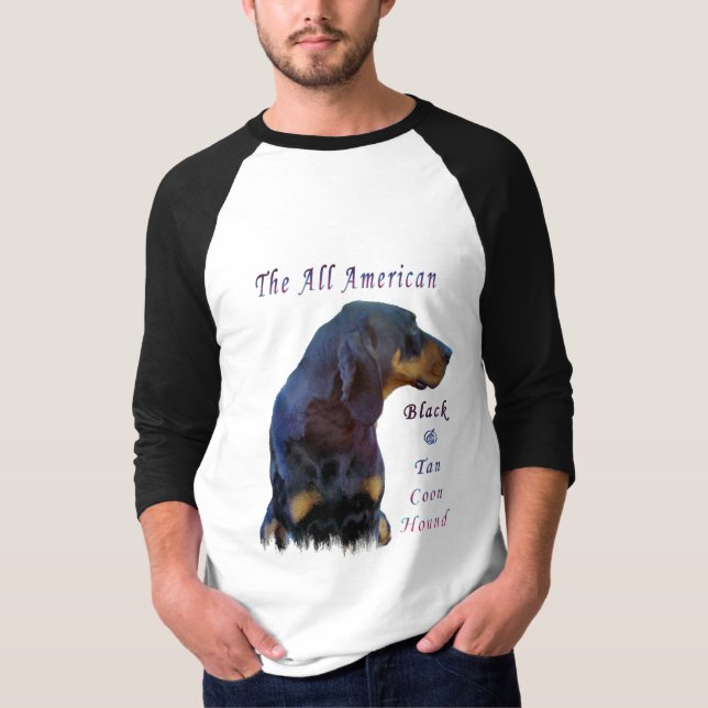 Camiseta Preto e Coonhound de Tan (Frente)