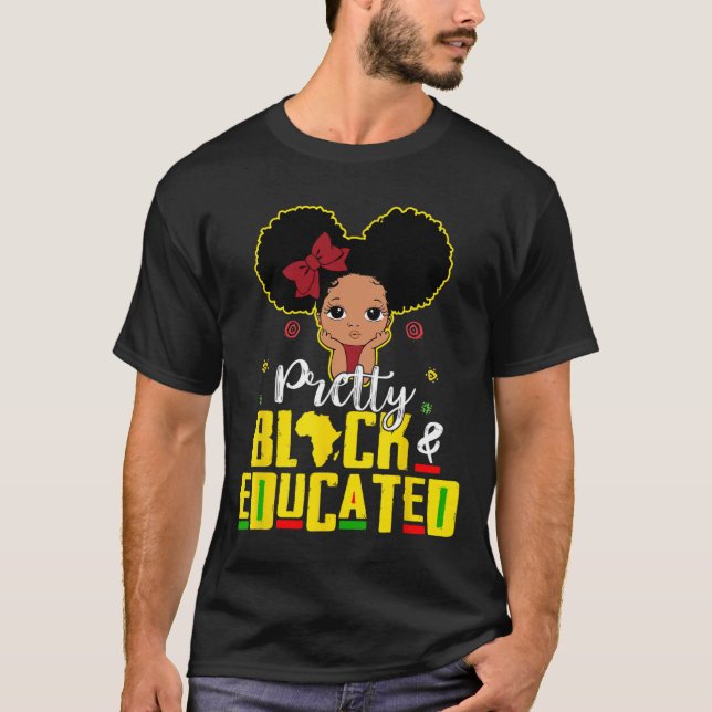 Camiseta Preto E Educado Sou A Rainha Africana Forte G (Frente)