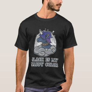 Camiseta Preto É Minha Cor Feliz O Gótico De Pastel Kawaii
