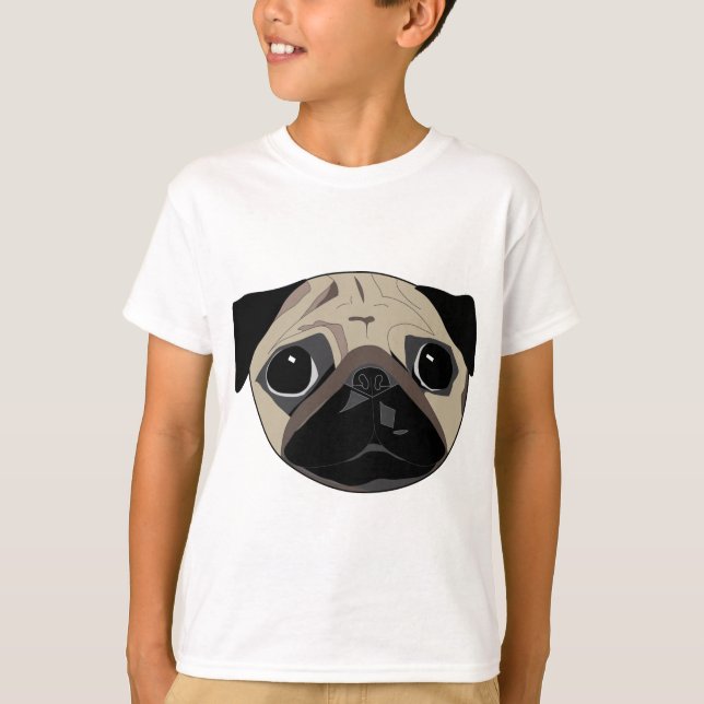 Camiseta Preto e Pug do Faun (Frente)