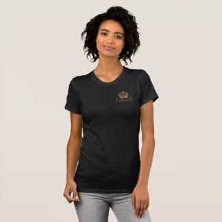 Camiseta Preto e rainha B do ouro