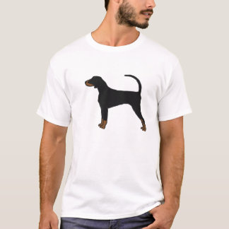 Camiseta Preto e t-shirt do Coonhound de Tan