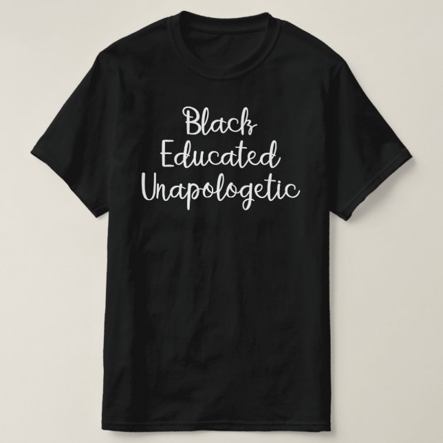 Camiseta Preto educado sem desculpas (Frente do Design)