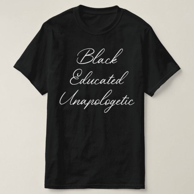 Camiseta Preto educado sem desculpas (Frente do Design)