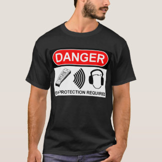 Camiseta Preto Exigido da proteção de orelha