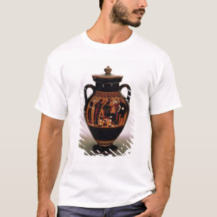 Camiseta Preto-figura amphora do sótão que descreve o
