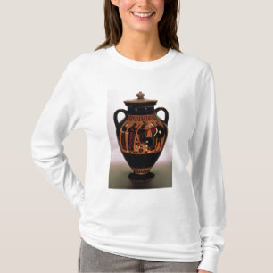 Camiseta Preto-figura amphora do sótão que descreve o