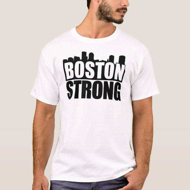Camiseta Preto forte de Boston (Frente)