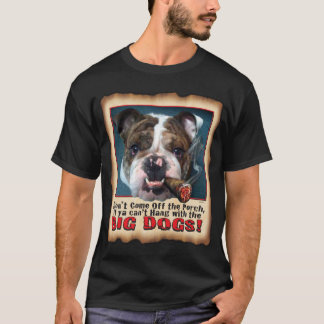 CAMISETA PRETO GRANDE T DO CÃO DE BULL DO CÃO