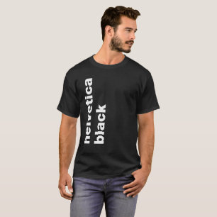 Camiseta preto Helvética