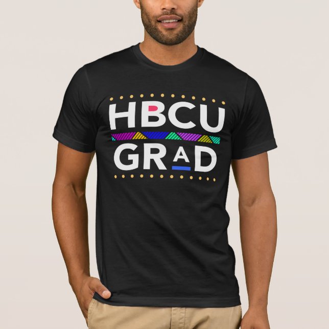 Camiseta Preto inteligente para Formando HBCU ou Melanizado (Frente)