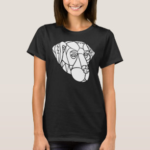 Camiseta Preto-Labrador Cachorro Negro Preto-e-Branco