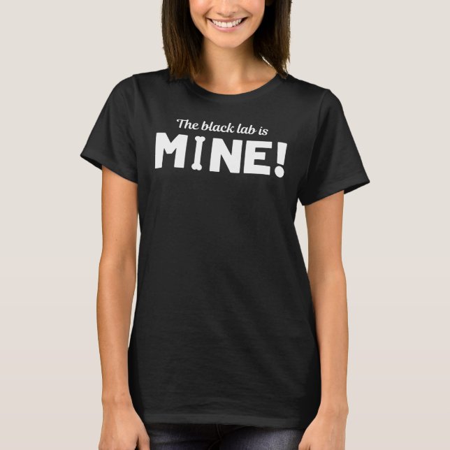 Camiseta Preto Labrador Mine! (Frente)