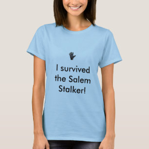 Camiseta preto-luva-palma, eu sobrevivi ao S… -