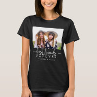 Camiseta Preto Melhores Amigos Para Sempre