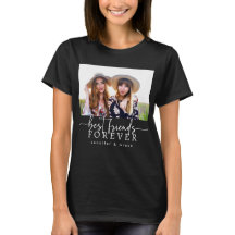 Camiseta Preto Melhores Amigos Para Sempre