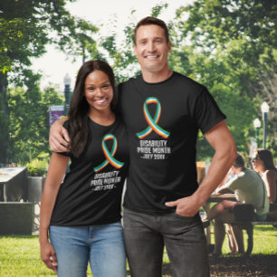 Camiseta Preto Mês do Orgulho de Deficiência