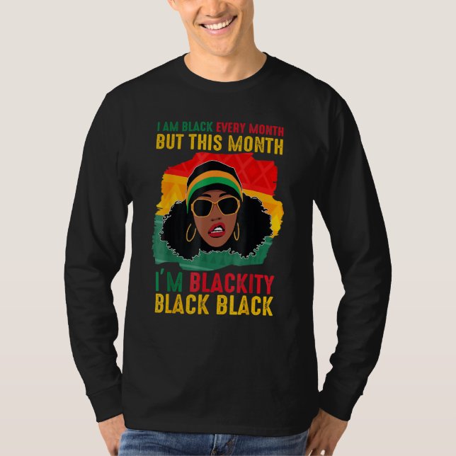Camiseta Preto Negro Negro A Cada Mês História Negra (Frente)
