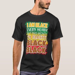 Camiseta Preto Negro Negro A Cada Mês História Preta Bhm Af