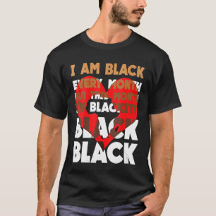 Camiseta Preto negro todo mês História negra BHM BLM A