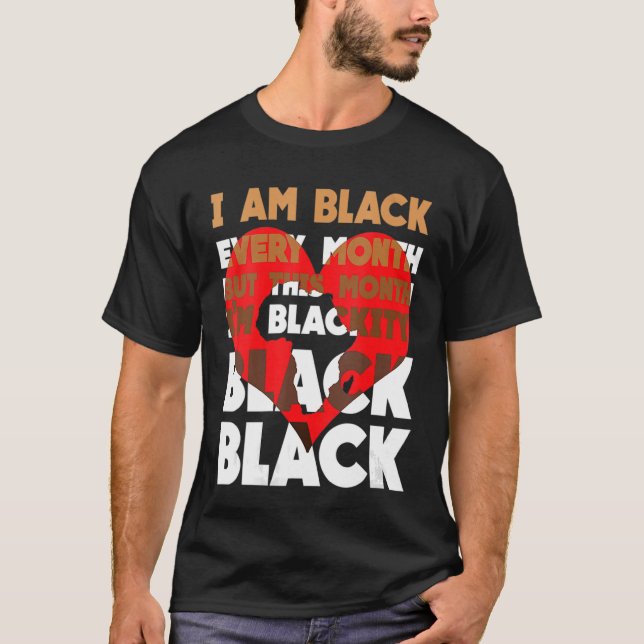 Camiseta Preto negro todo mês História negra BHM BLM A (Frente)