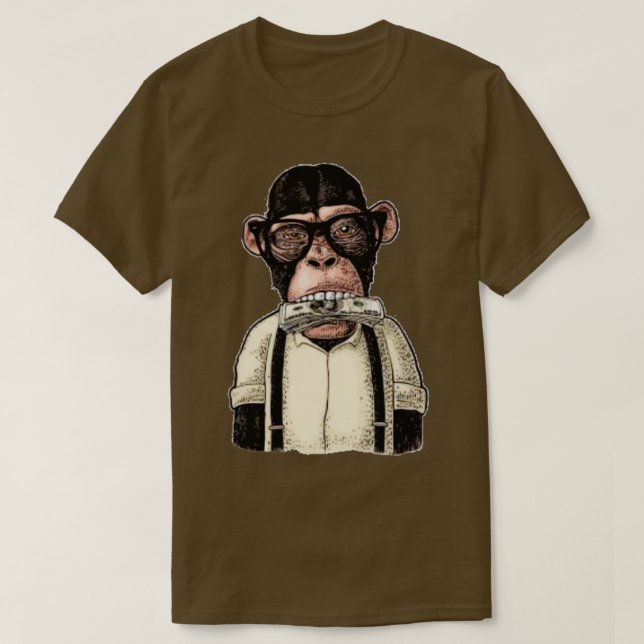 Camiseta preto NFT macaco (Frente do Design)