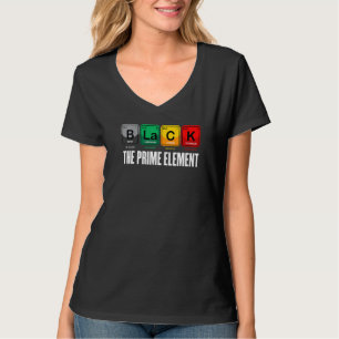 Camiseta Preto O Elemento Primário do Histórico Preto Perío
