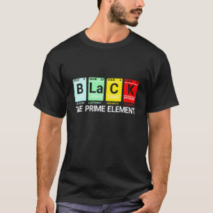 Camiseta Preto O Elemento Primário Mesa Preto Periódico His