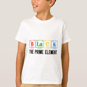 Camiseta Preto O Elemento Primo Mês da História Negra Perío