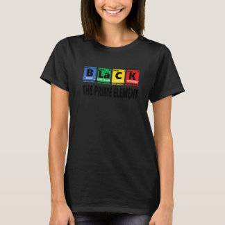 Camiseta Preto O Elemento Principal Mês da História Negra Á