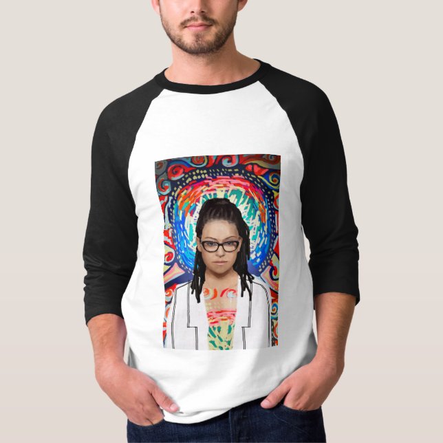 Camiseta Preto órfão | Cosima Niehaus - chique do geek (Frente)