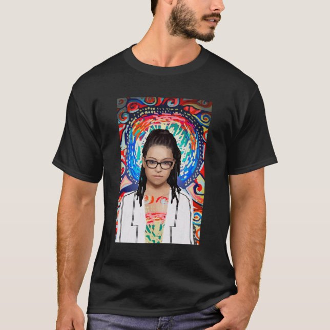 Camiseta Preto órfão | Cosima Niehaus - chique do geek (Frente)