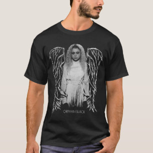 Camiseta Preto órfão   Helena - asas do anjo
