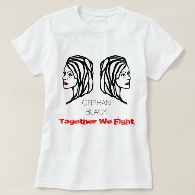 Camiseta Preto órfão "junto nós lutamos" o t-shirt da (Frente do Design)