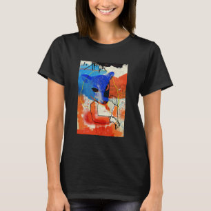 Camiseta Preto órfão   MK - silhueta da máscara dos
