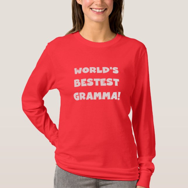 Camiseta Preto ou branco do Melhor-est Gramma do mundo (Frente)