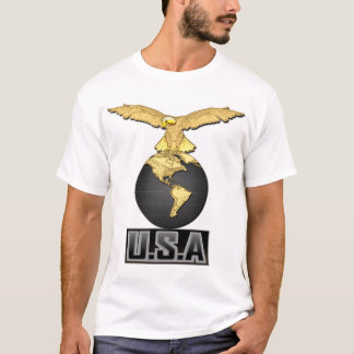 Camiseta Preto & ouro EUA