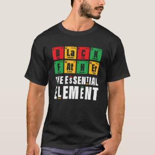 Camiseta Preto Pai Essencial Dia de os pais de Elemento Eng