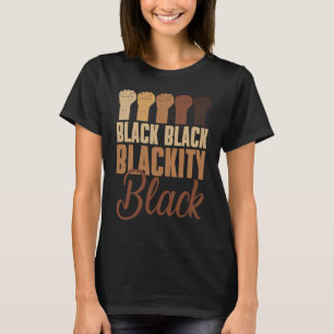 Camiseta Preto Preto Preto Preto BHM Prima Mãos em Punho Bl