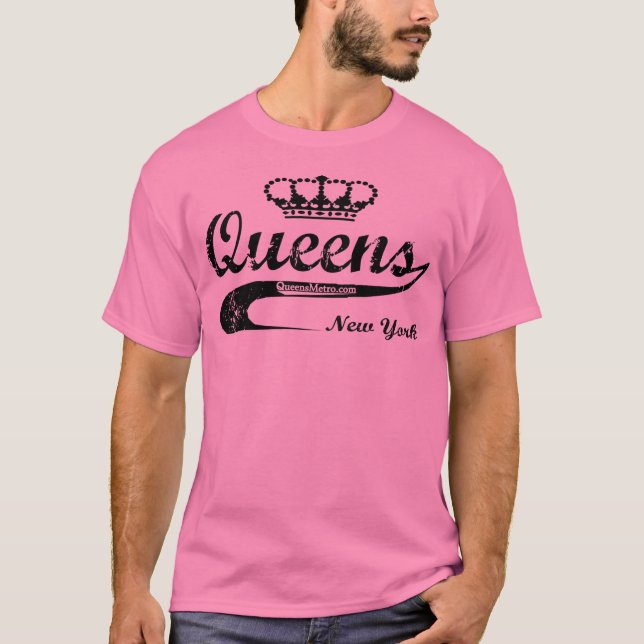 Camiseta Preto - Queens, Nova Iorque NYC (Frente)